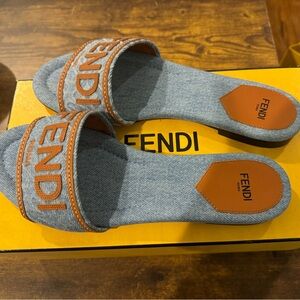 Fendi denim sandals